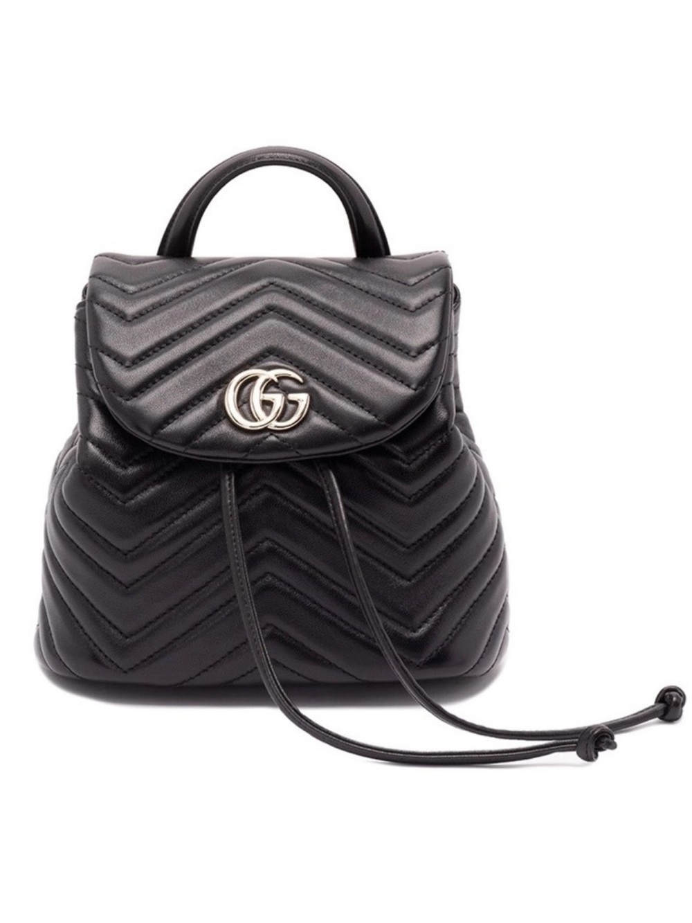 GUCCI Marmont Mini GG Logo Quilted Leather Backpack